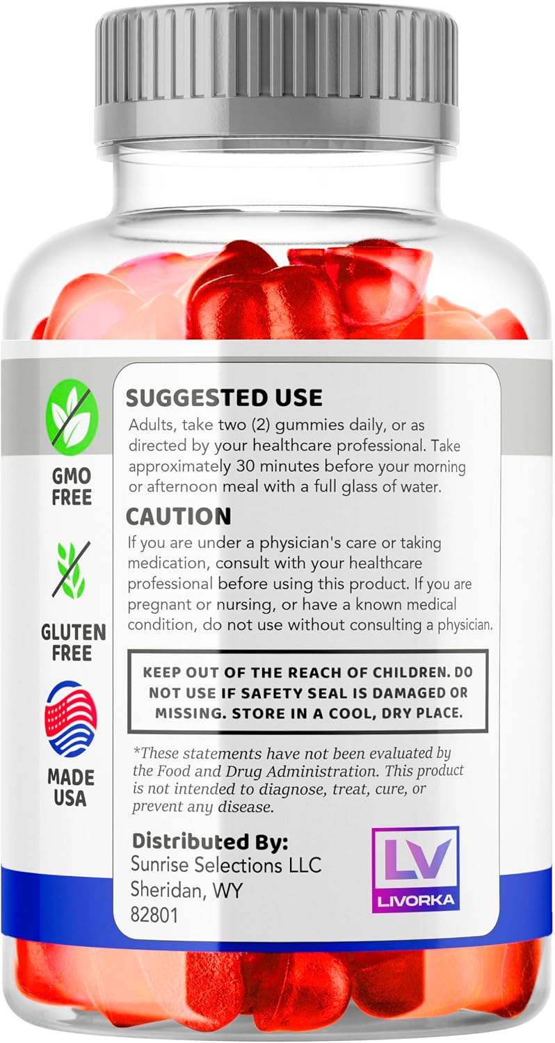 Keto Thrive ACV Gummies (3 Pack) - Apple Cider Vinegar Gummies 1050mg, 60 Gummies Per Bottle - görsel 6