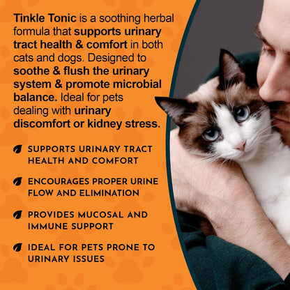 Animal Essentials Tinkle Tonic - Dog and Cat Urinary Tract Support, Kidney Supplement, Supports Urinary Tract, Bladder Health for Pets, with Marshmallow - 1 fl oz (29.5 ml)