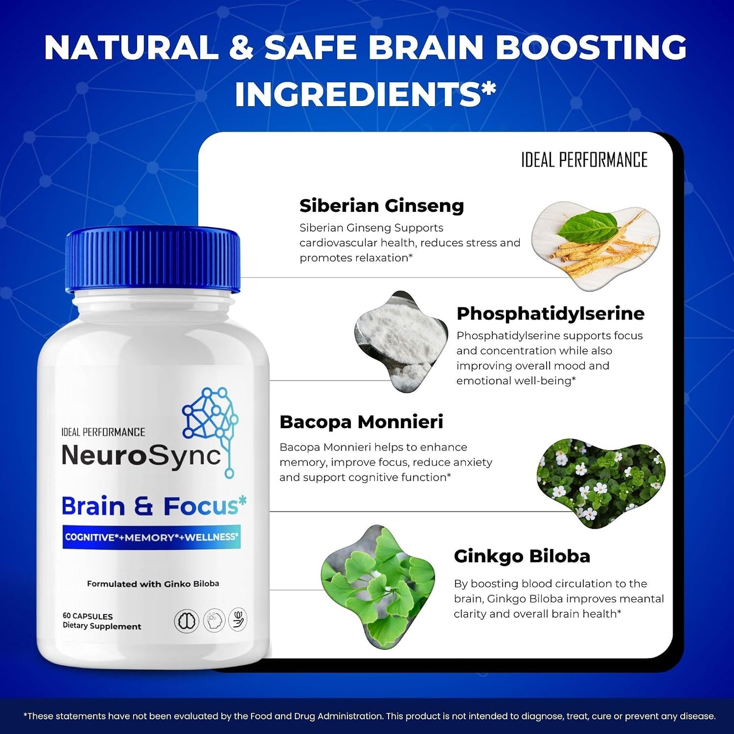 Neuro Sync Capsules - Advanced Formula Nootropic Supplement for Nerve and Brain Health Support (2 Pack) - görsel 6
