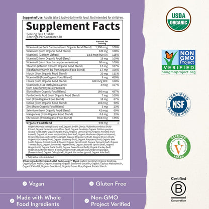 Garden of Life Organics Prenatal Multivitamin with Folate, B6, B12, D3 & Iron – Image 3