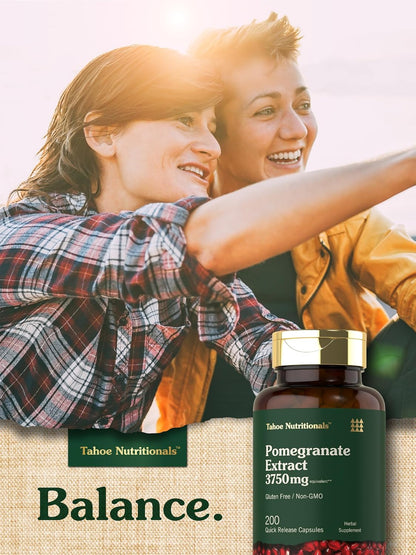 Pomegranate Extract | 200 Capsules | Non-GMO, Gluten-free Food Supplement