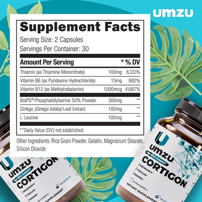 UMZU Cortigon Cortisol Support Supplement – 30 Day Supply