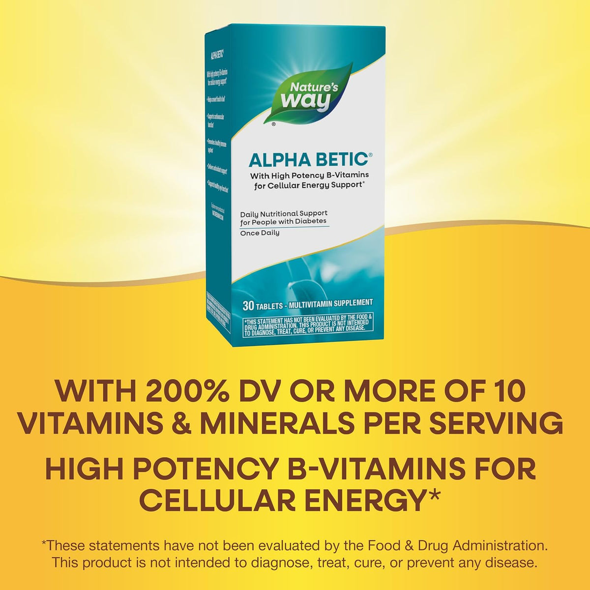Nature's Way Alpha Betic Diabetic Multivitamin - 30 Tablets - görsel 4