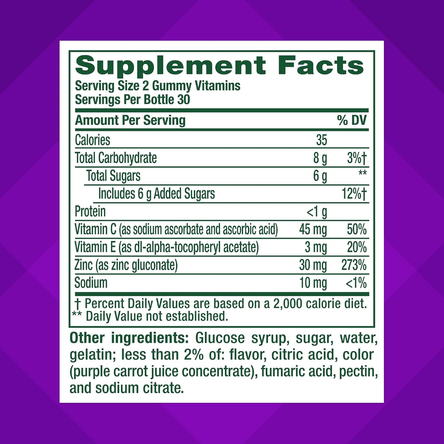 vitafusion Daily Complexion Care Gummies, Beauty Supplement for Clear Skin Support with Zinc Gluconate, Vitamins E & C, Tangerine Strawberry Flavour, 60 Count - görsel 3