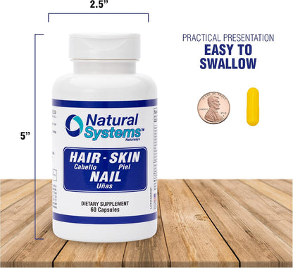 Natural Systems Hair Skin and Nails Supplement - 60 Capsules - UK