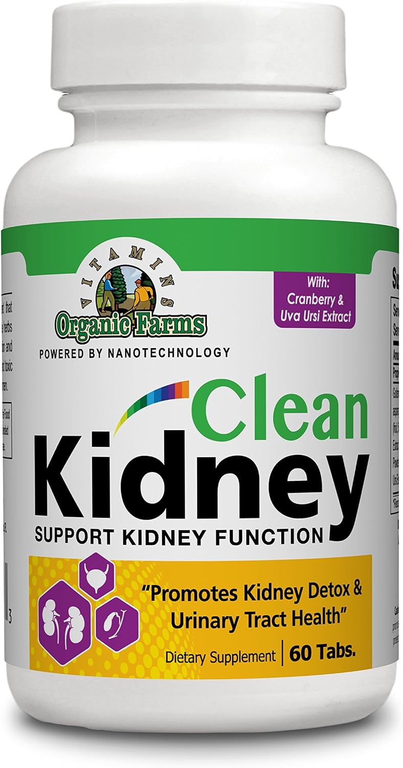 Organic Farms Vitamins Kidney Cleanse – Natural Support for Kidney Function, 60 Tablets - görsel 1