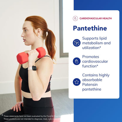 Pure Encapsulations Pantethine – Hypoallergenic Supplement for Energy Metabolism and Adrenal Support, 120 Capsules