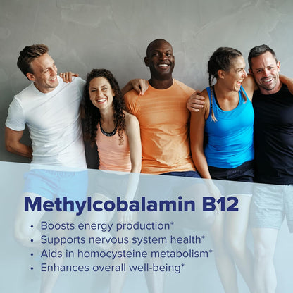 NO Shot Advanced B-12 2000 mcg - Vitamin B12 Food Supplement with Methylcobalamin & Adenosylcobalamin - 60 Sublingual Dissolving Tablets