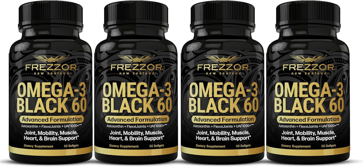 FREZZOR Omega 3 Black – New Zealand Green Lipped Mussel Oil Capsules for Joint Care & Comfort, 60 Soft gel capsule Capsules - görsel 7