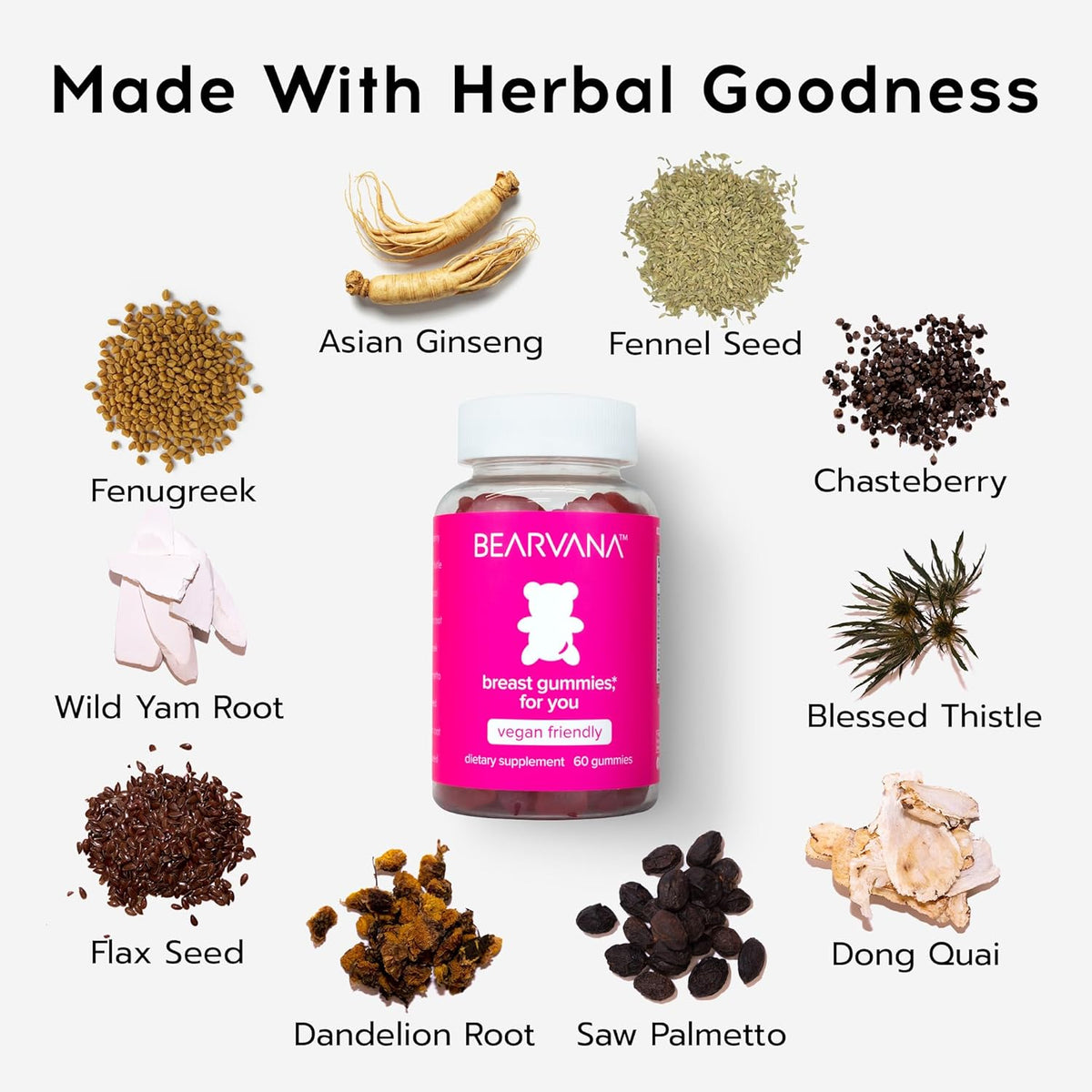 BEARVANA Women's Multivitamin Gummies - Berry Flavour - 60 Gummies - görsel 2