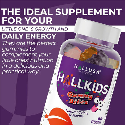 Hallusa Natural Kids Multivitamin Gummies – Immune Support, Energy & Growth for Children
