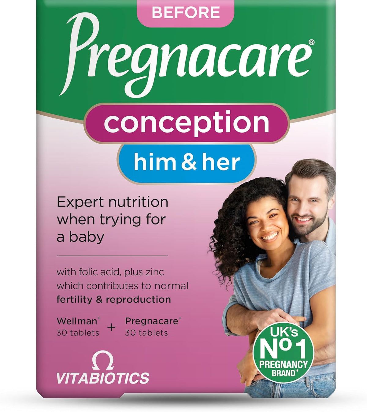 Vitabiotics Pregnacare His & Her Conception - 2x30 Tablets - görsel 1