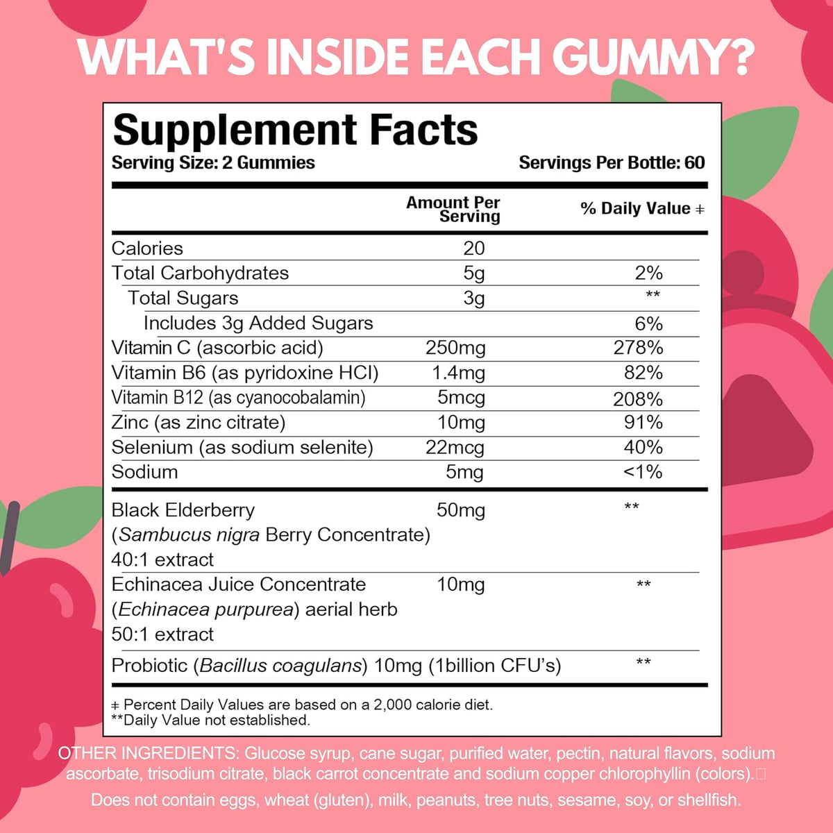 Viteey Kids Multivitamin Gummies with Probiotics - 8-in-1 Immune Support for Kids - Berry Flavoured - 120 Gummies - görsel 3