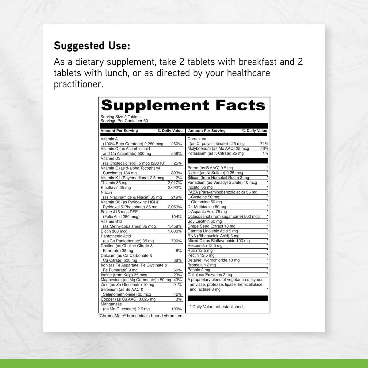 DaVinci Labs Spectra Woman - Food Supplement with Vitamins, Minerals, Calcium, Beta Carotene, L-Cysteine, Grape Seed Extract - 120 Tablets - görsel 6