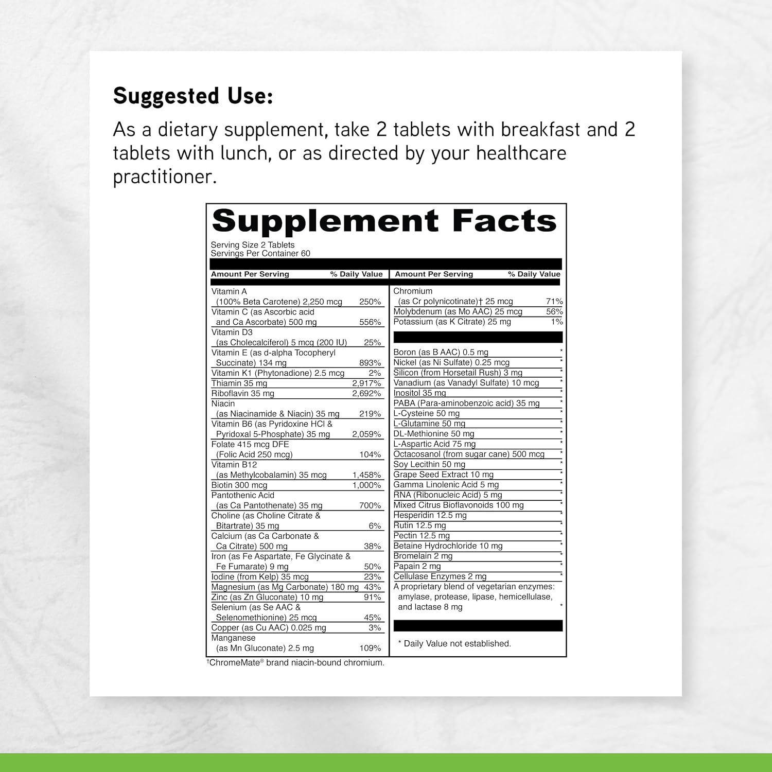 DaVinci Labs Spectra Woman - Food Supplement with Vitamins, Minerals, Calcium, Beta Carotene, L-Cysteine, Grape Seed Extract - 120 Tablets - görsel 6