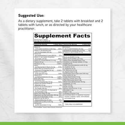 DaVinci Labs Spectra Woman - Food Supplement with Vitamins, Minerals, Calcium, Beta Carotene, L-Cysteine, Grape Seed Extract - 120 Tablets