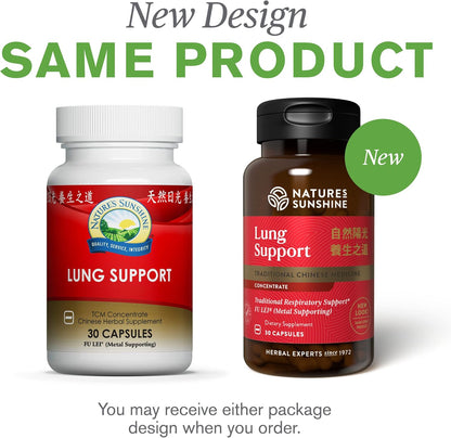 Nature's Sunshine Lung Support Chinese TCM Concentrate - 30 Capsules