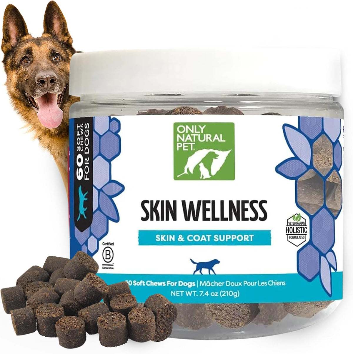 Only Natural Pet Skin Wellness Soft Chew 60 Chews - görsel 1