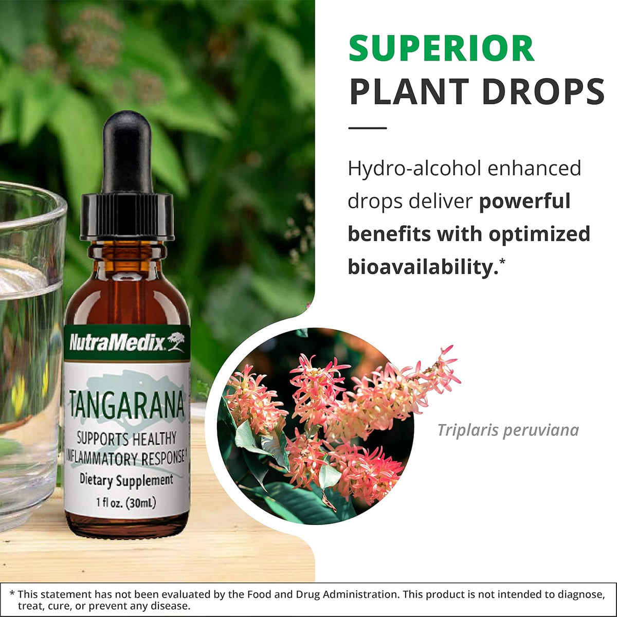 NutraMedix Tangarana Drops – Palo Santo (Triplaris peruviana) Extract – Vegan Liquid Food Supplement (30 ml) - görsel 5