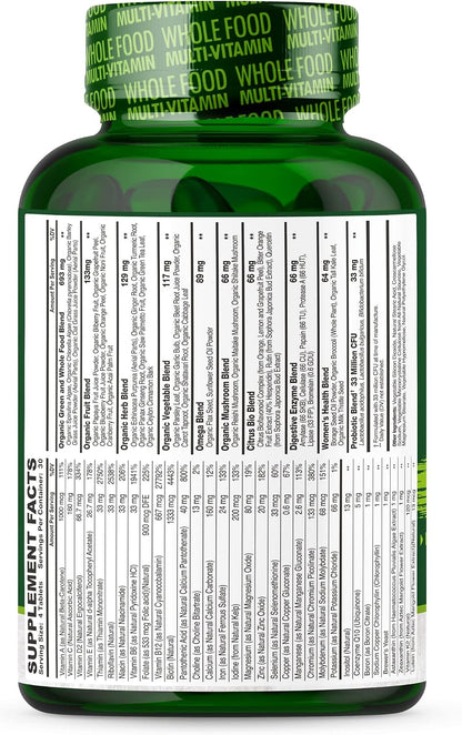 Wholesome Wellness Whole Food Multivitamin for Women, 120 Tablets