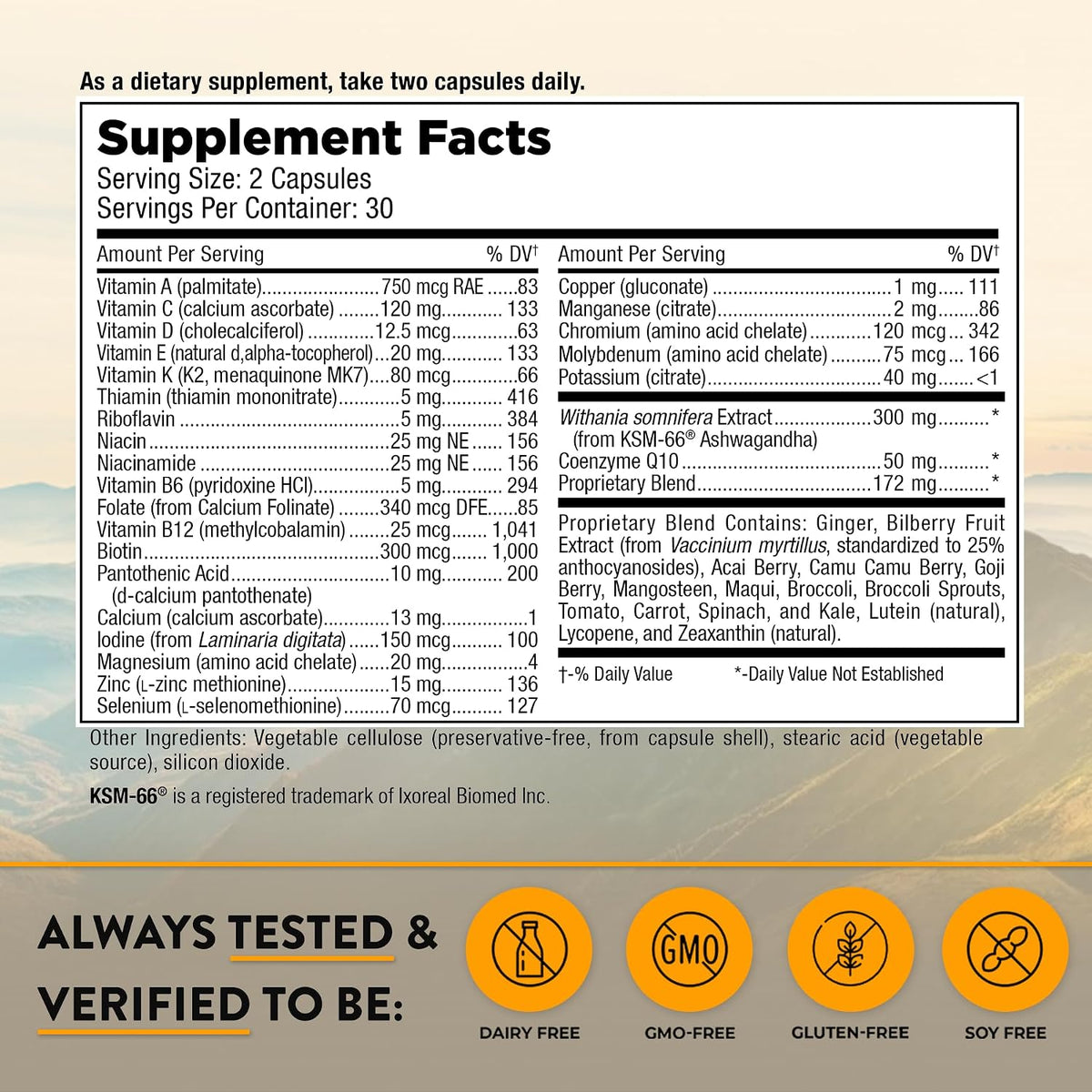 Mt. Angel Vitamins Men's Multivitamin - görsel 2