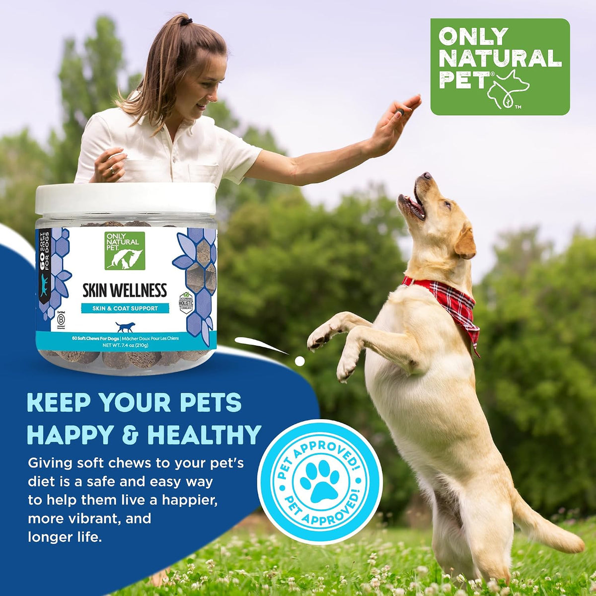 Only Natural Pet Skin Wellness Soft Chew 60 Chews - görsel 5