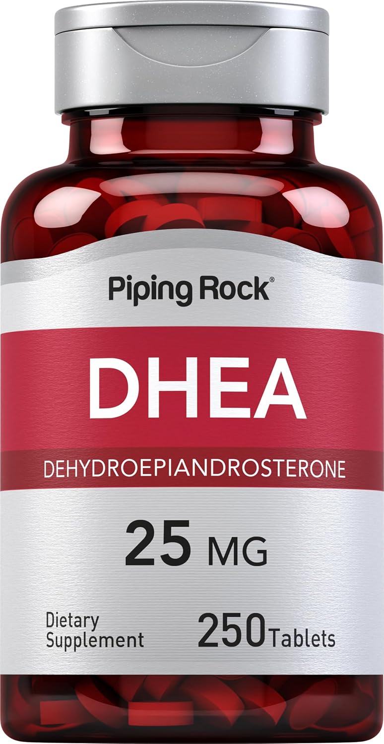 Piping Rock DHEA 25 mg | 250 Tablets for Men and Women - görsel 1