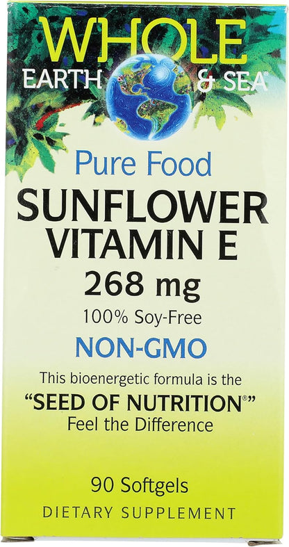 Whole Earth & Sea Sunflower Vitamin E, Whole Food Supplement