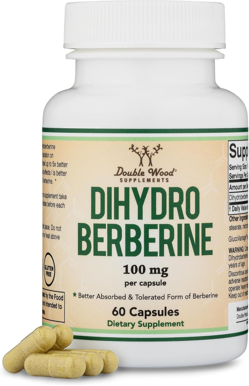 Dihydroberberine Supplement 100mg, 60 Capsules – Patented GlucoVantage Super Berberine - görsel 1
