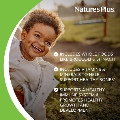 NaturesPlus Animal Parade Children's Chewable Multivitamin - 90 Animal-Shaped Tablets - Natural Assorted Flavours - Vegetarian, Gluten-Free - 45 Servings