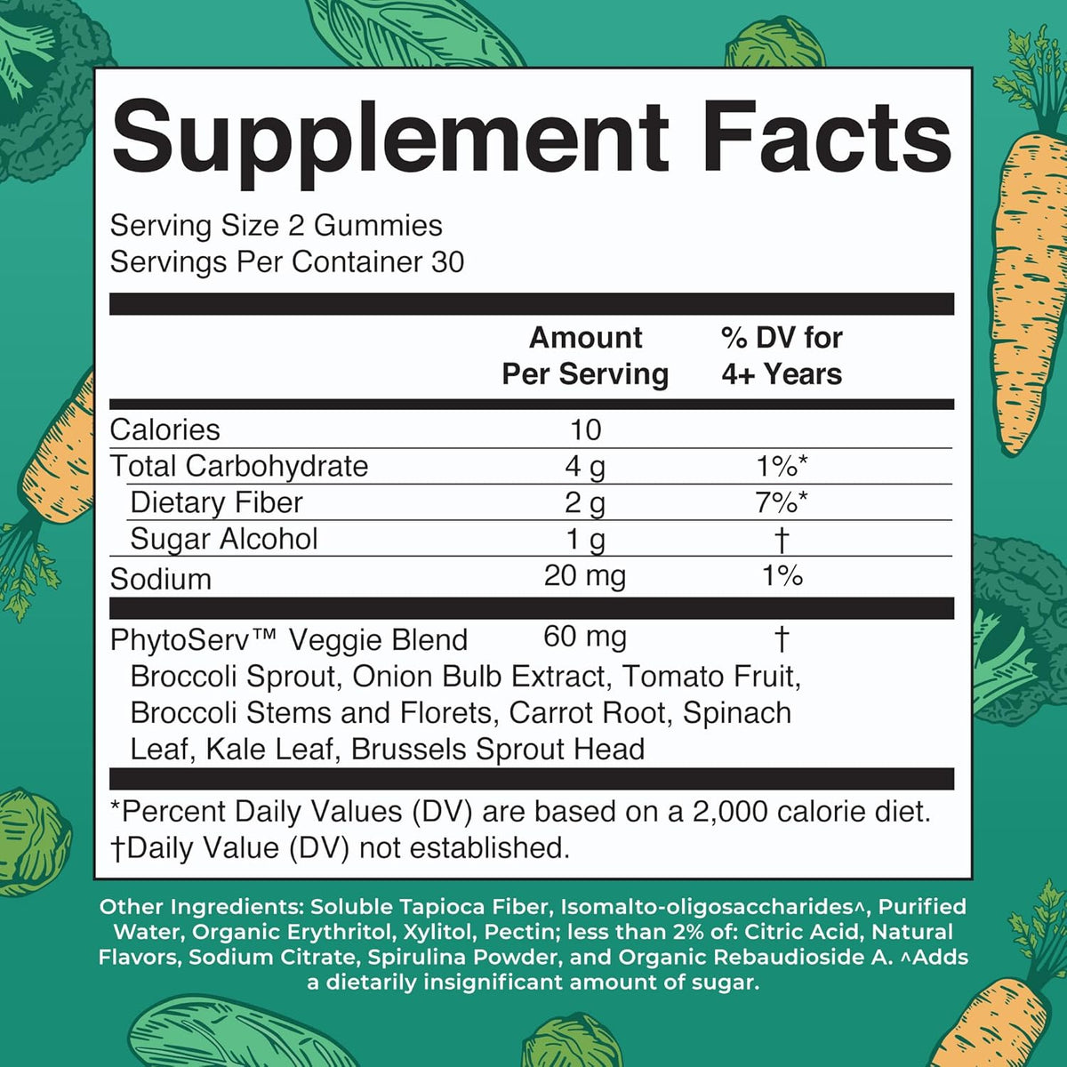 MaryRuth's Super Greens | Naturally-Occurring Quercetin | Spirulina | Broccoli Root | Kale Leaf | Sugar-Free Gummies for Adults and Kids Ages 4+ | 2g Fibre | Vegan | 60 Gummies - görsel 2