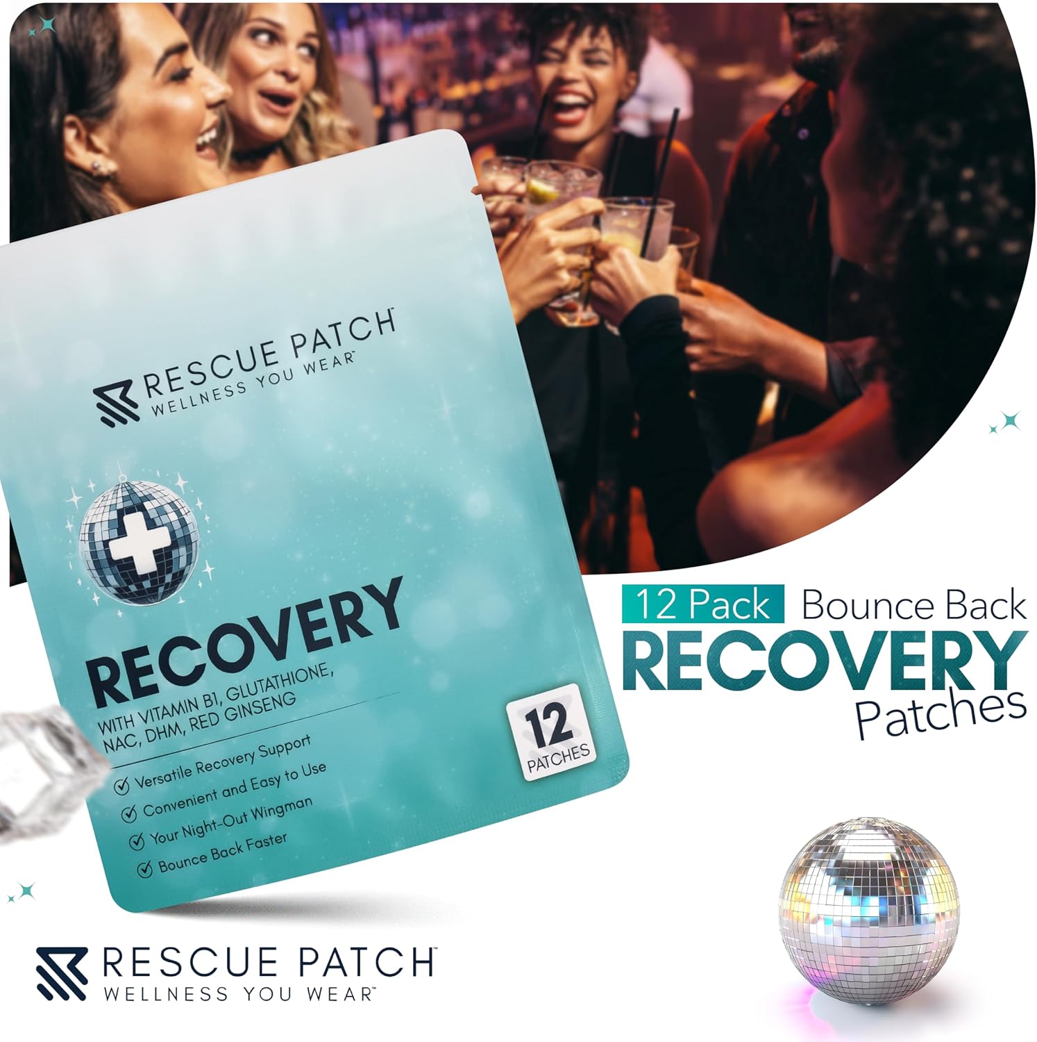 Rescue Patch Morning Vitality & Energy Patches – Day & Night Support with Vitamin B1 & Glutathione (12 Pack) - görsel 2