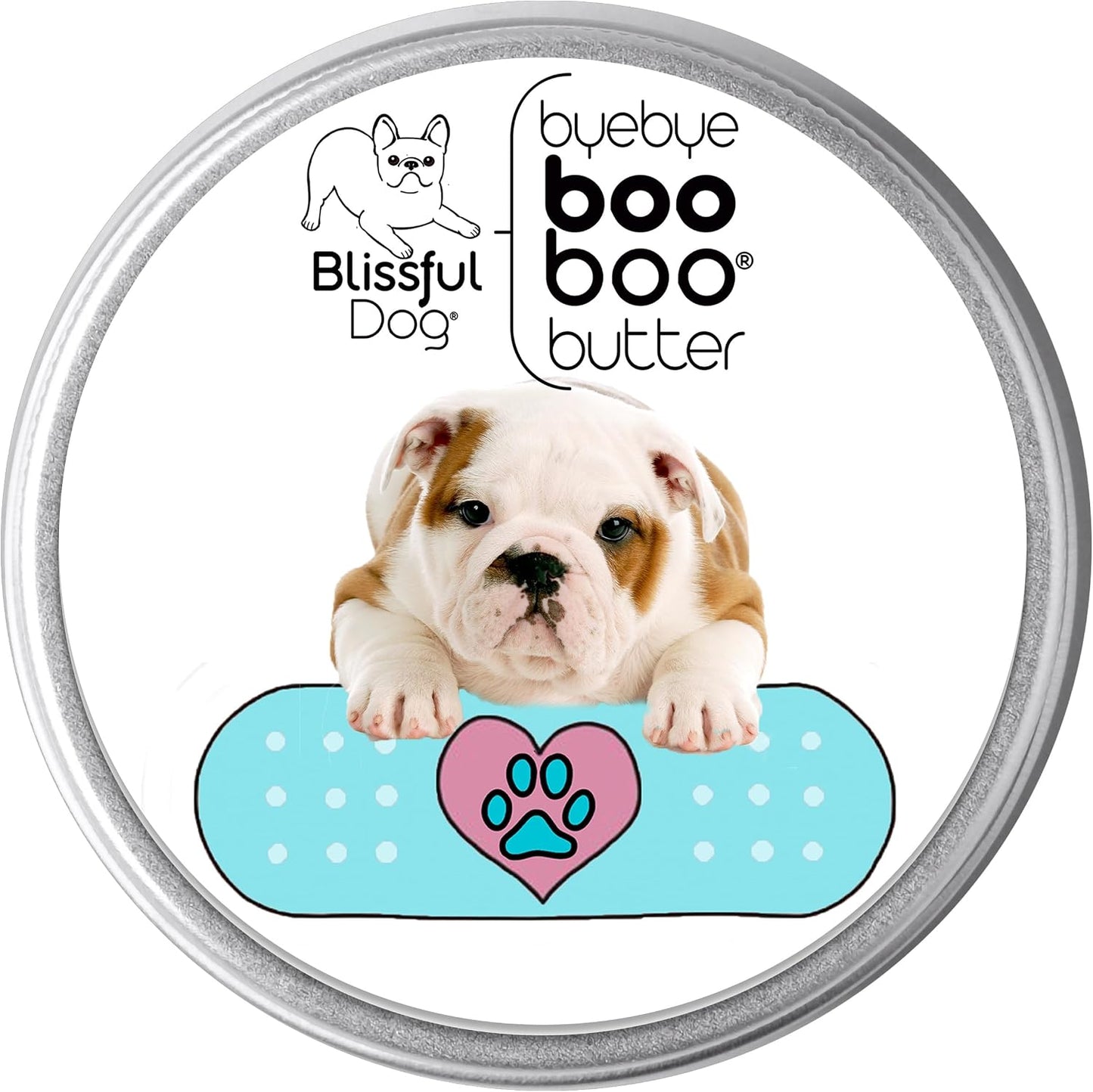 The Blissful Dog 4 oz Tin Bulldog Booboo Butter - görsel 1