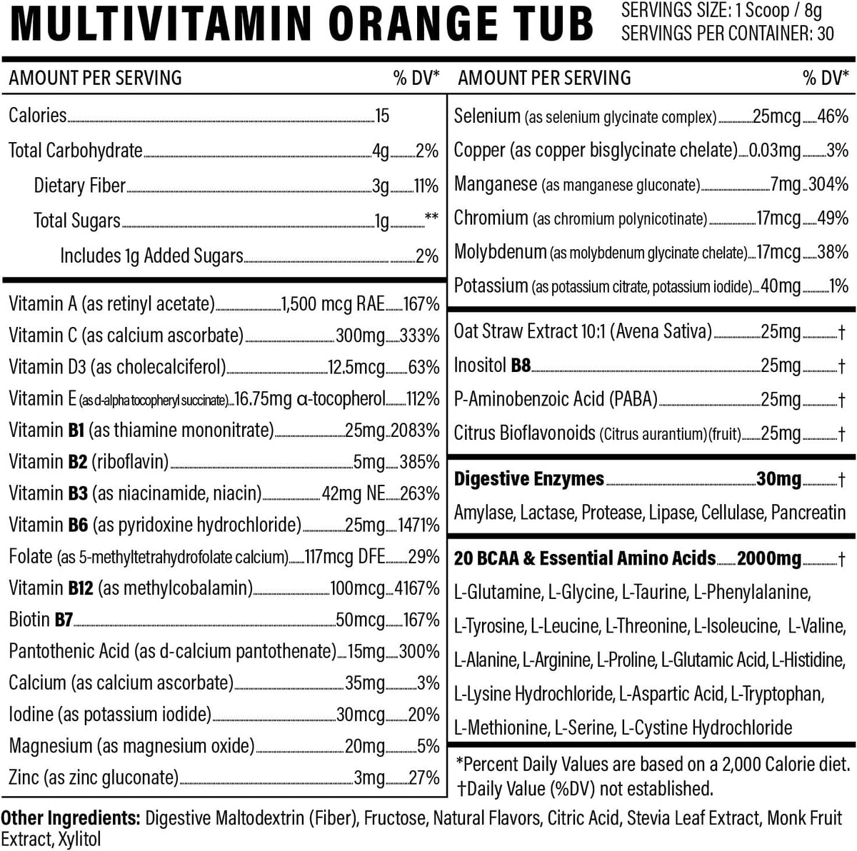 Sport Formula 99 Multivitamin Powder - Keto Drink Mix with BCAA, Electrolytes, B Complex & Digestive Enzymes (Orange Burst) - görsel 5