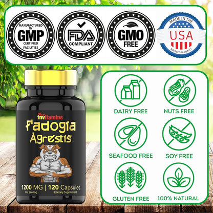 Fadogia Agrestis 1200 mg – 120 Capsules | – Energy Support: May contribute to normal energy-yielding metabolism. – Image 5