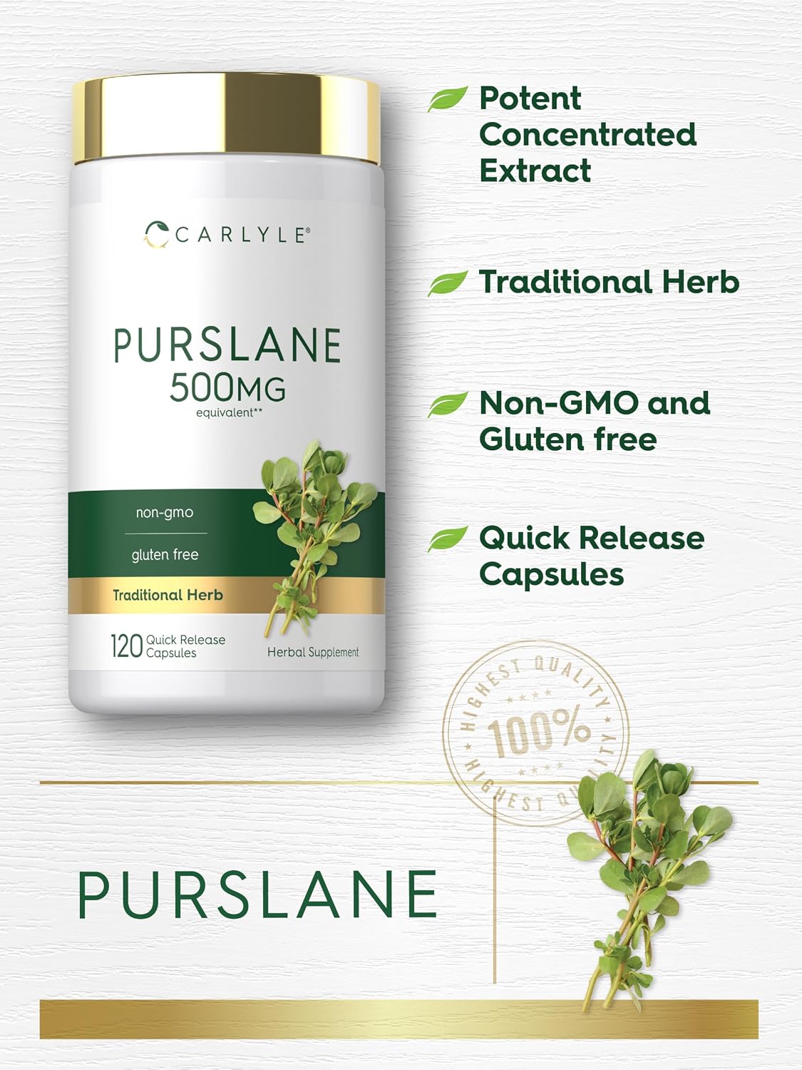 Carlyle Purslane Capsules - 120 Capsules - görsel 4