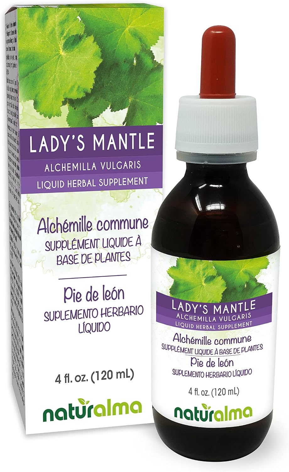 Naturalma Lady's Mantle (Alchemilla vulgaris) Alcohol-Free Tincture - 120 ml Liquid Extract - Herbal Supplement - Vegan - görsel 1