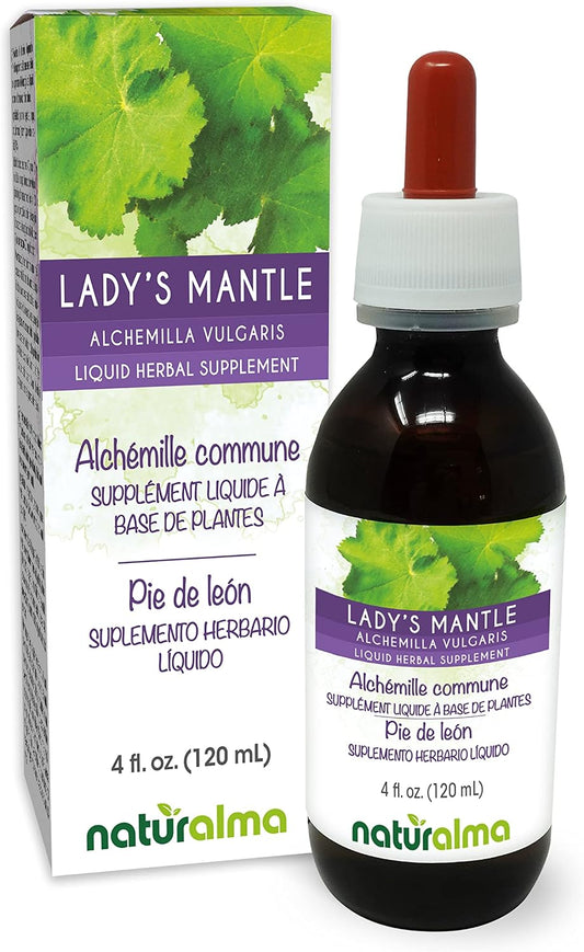 Naturalma Lady's Mantle (Alchemilla vulgaris) Alcohol-Free Tincture - 120 ml Liquid Extract - Herbal Supplement - Vegan