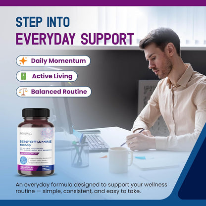 Benfotiamine (Fat-Soluble Vitamin B1) with Alpha-Lipoic Acid & Berberine – Advanced Formula – 180 Capsules
