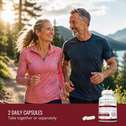 Approved Science Bloodsyl - Blood Pressure Support Supplement - Supports Blood Pressure Levels Already Within Normal Range - Hawthorn Berry, Garlic, Magnesium and Hibiscus Capsules - Vegan - 180 Capsules, 3 Months