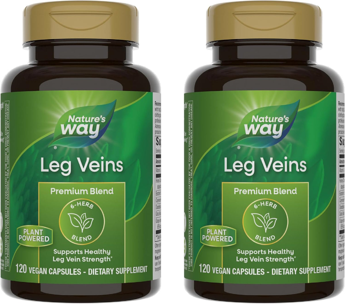 Nature's Way Leg Vein Support Blend, with Tru-OPCs™, Vegetarian, 120 Vegetarian Capsules (Pack of 2) - görsel 1