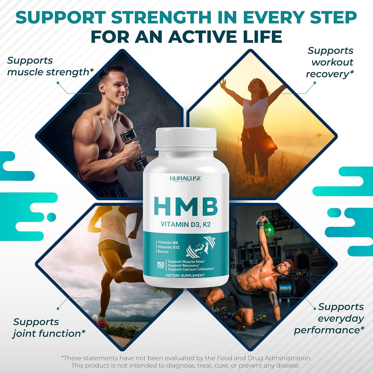 NURAFUSE Liposomal HMB with Vitamin D3, K2 – Muscle Mass and Recovery Support - görsel 3
