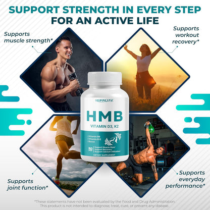 NURAFUSE Liposomal HMB with Vitamin D3, K2 – Muscle Mass and Recovery Support