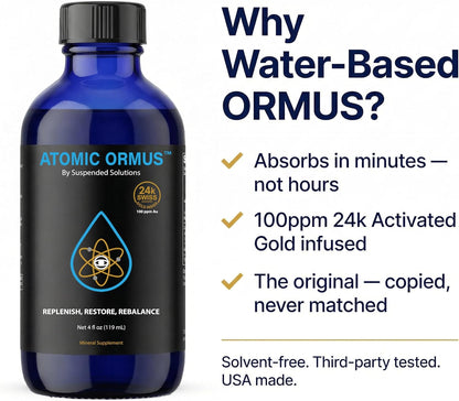 Suspended Solutions Liquid Monoatomic 24-Carat Gold ORMUS – 4oz