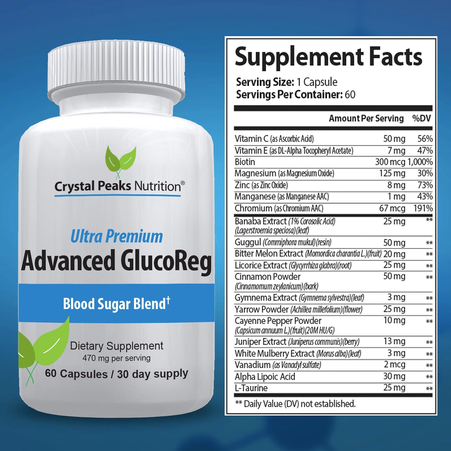 Blood Support Supplement – Supports Normal Glucose Metabolism – 60 Capsules - görsel 3