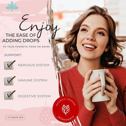 Balanced Health B12 1,000 mcg Sublingual Drops – Raspberry Flavour