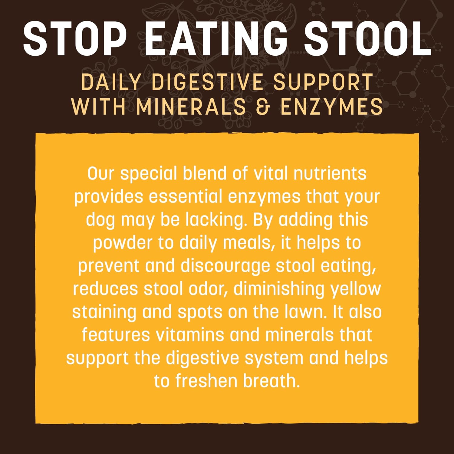 Earth Animal Apothecary Powder Supplement - Stop Eating Stool Nutritional Powder for Dogs & Cats, 8 oz - görsel 6