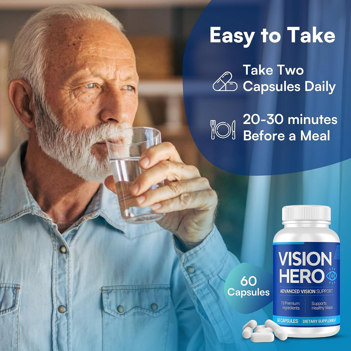 Vision Hero Advanced Vision Support - 60 Capsules (Pack of 2) - görsel 4
