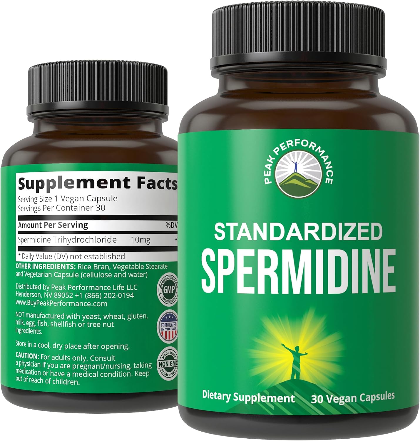 Spermidine Supplement – 99% Spermidine Trihydrochloride, Ultra High Strength, Vegan Capsules for Healthy Ageing - görsel 1