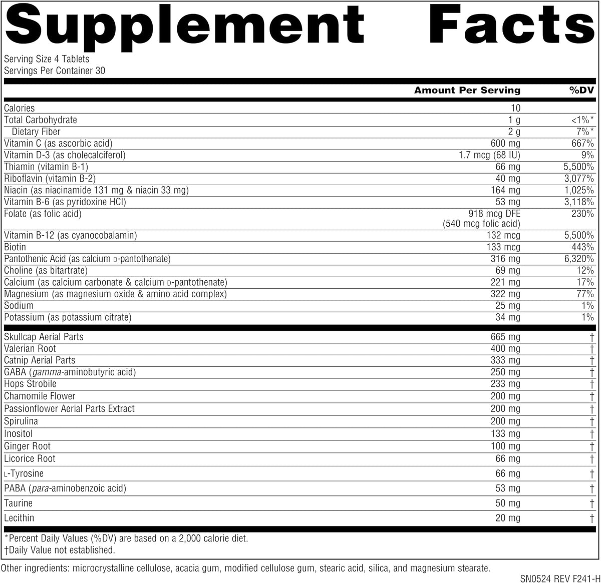 Source Naturals Hi-Stress B&C with Herbs - 120 Tablets - görsel 4